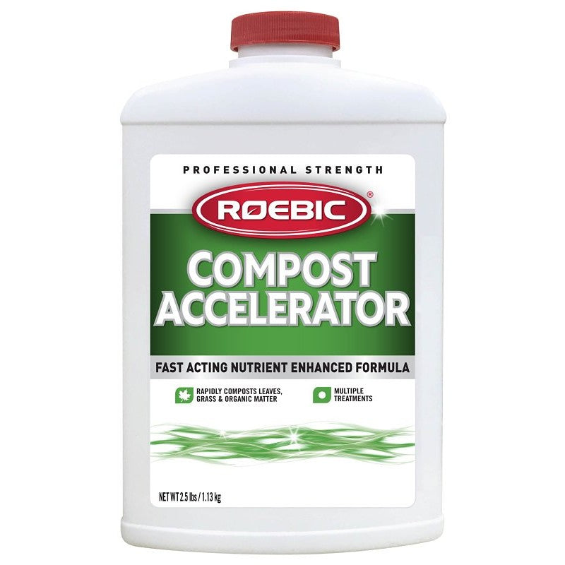 Roebic CA-2.5-12 Compost Accelerator, Solid, White, 2.5 lb, Bottle