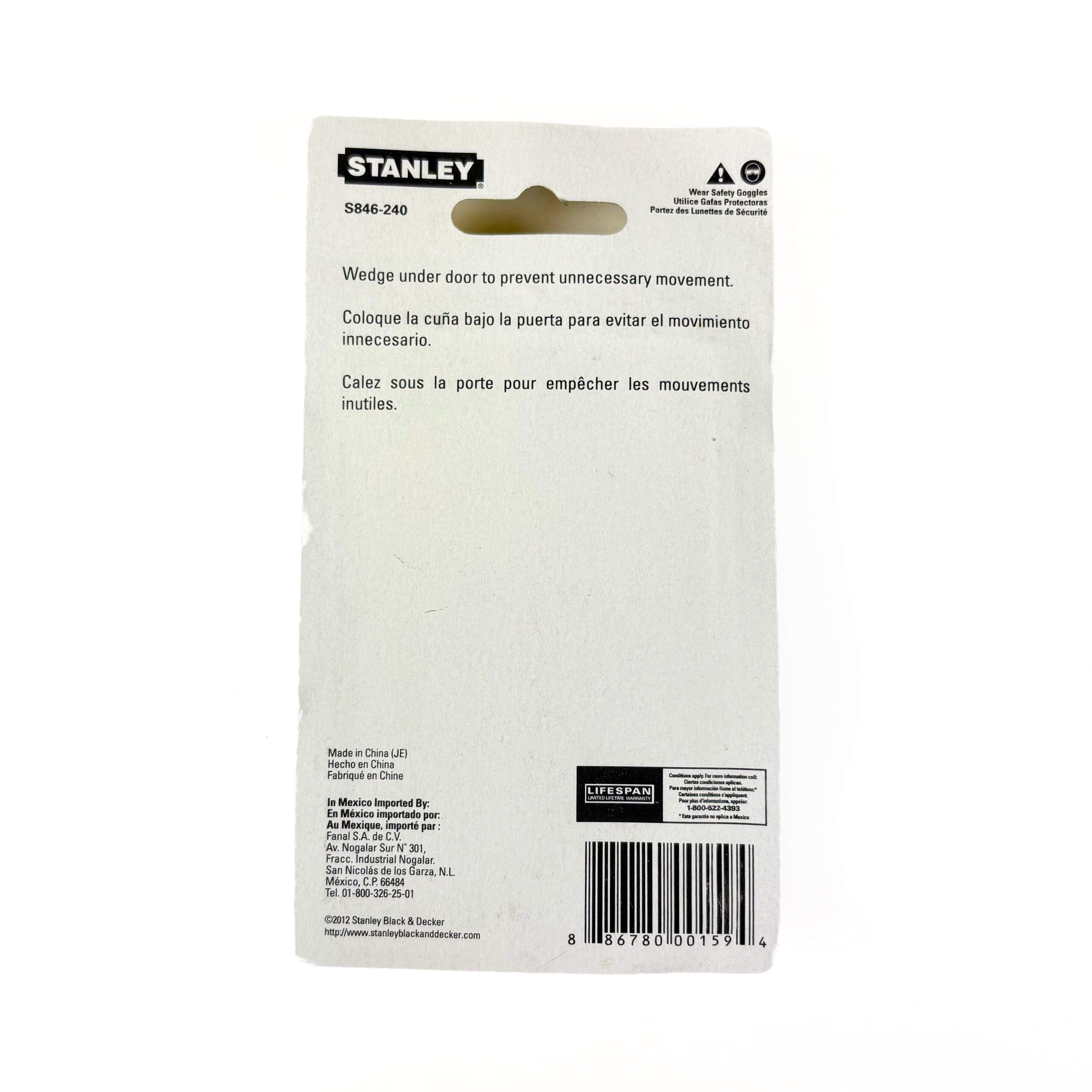 Traditional Wedge Door Stops 1-1/4 By 4 Inch Brown 2 Pack