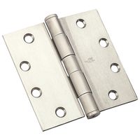 Commercial Door Hinge 4-1/2 Inch Square Corner Satin Stainless Steel