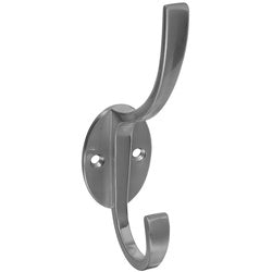 Modern Coat And Hat Hook 5-1/2 Inch Satin Nickel (POS)