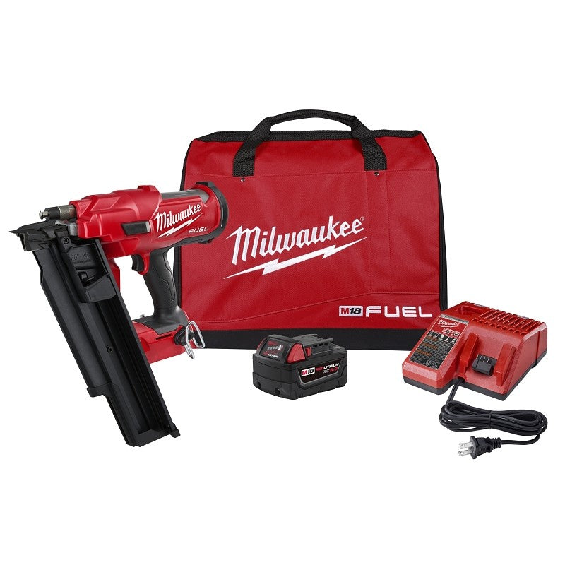 Milwaukee 2744-21 Framing Nailer Kit, Battery Included, 18 V, 5 Ah, 51 Nails Magazine, 20 to 22 deg Collation
