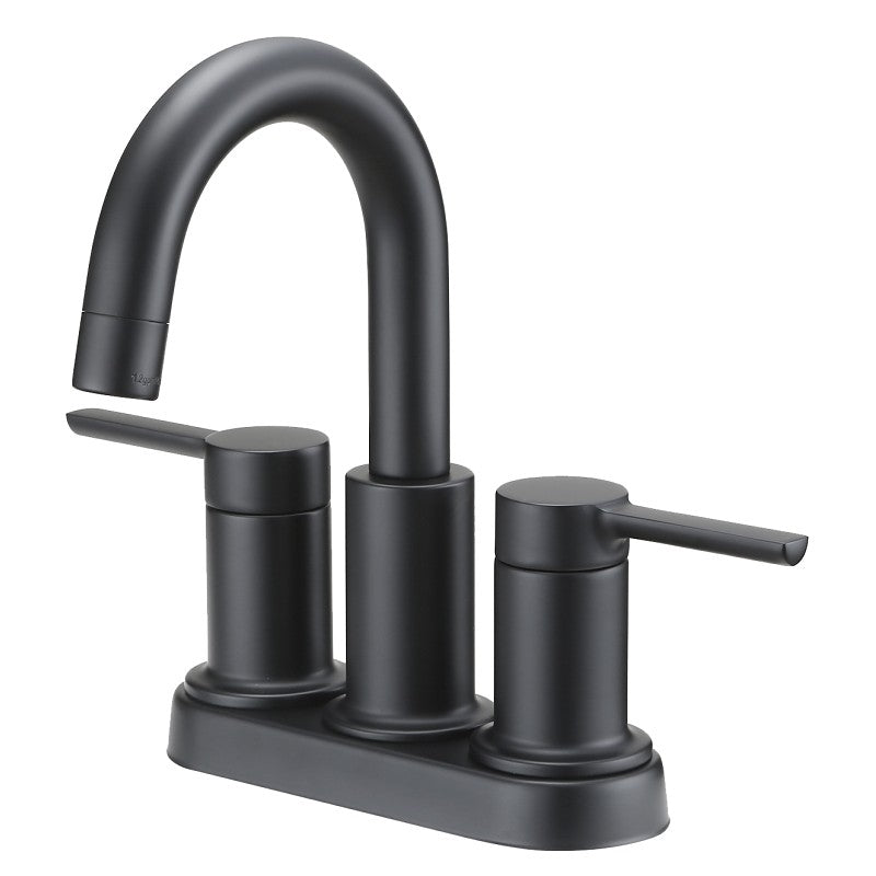 Boston Harbor TOBI22010010BL Lavatory Faucet, 1.2 gpm, 2-Handle, 3-Faucet Hole, Metal/Plastic, Matte Black