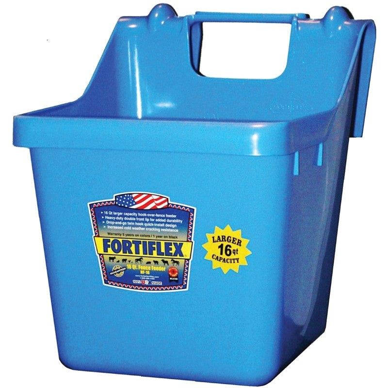 Fortex-Fortiflex 1301640 Bucket Feeder, Fortalloy Rubber Polymer, Sky Blue