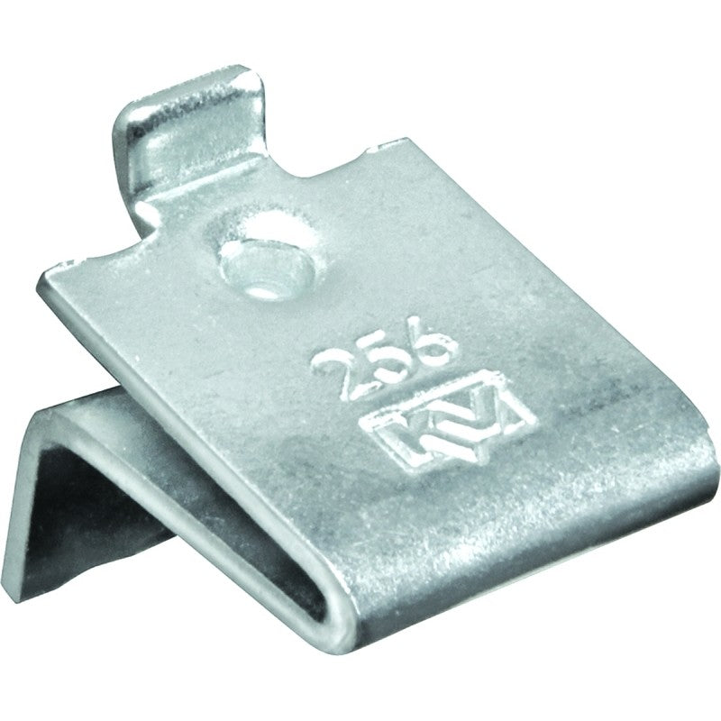 Knape & Vogt 256 ZC Pilaster Shelf Support Clip, Adjustable, Zinc, Steel, Mortise (Pack of 100)