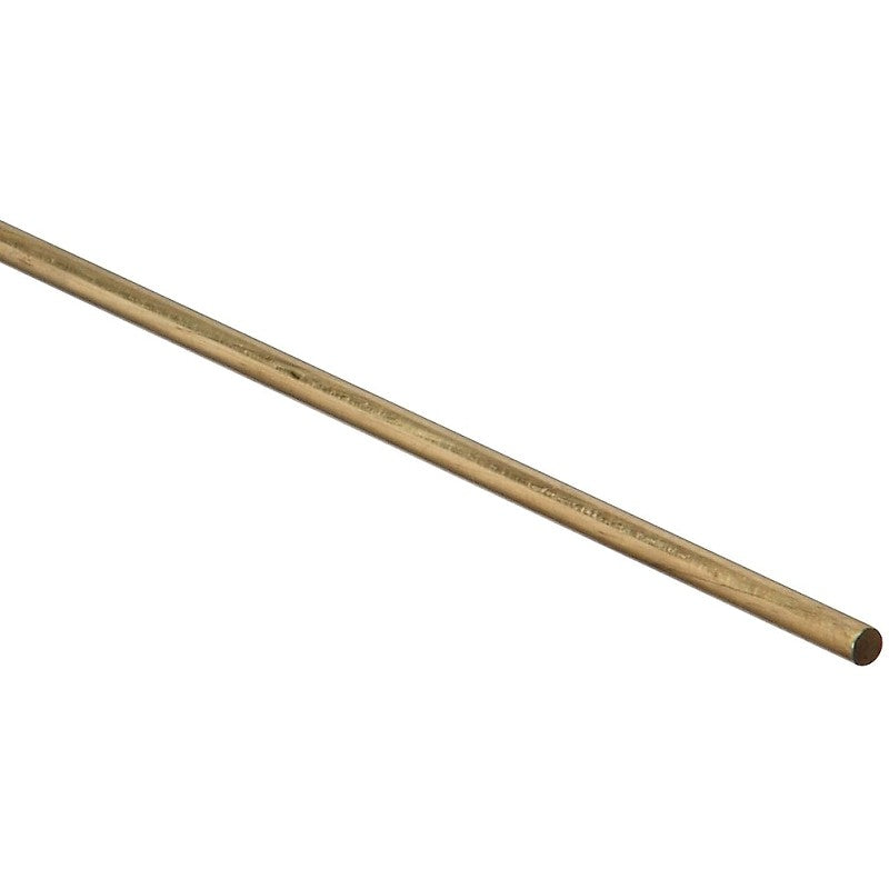 National Hardware N215-228 Rod, 1/8 in Dia, 36 in L, Brass