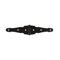 Ornamental Full Strap Hinges 4 Inch Satin Black 2 Pack