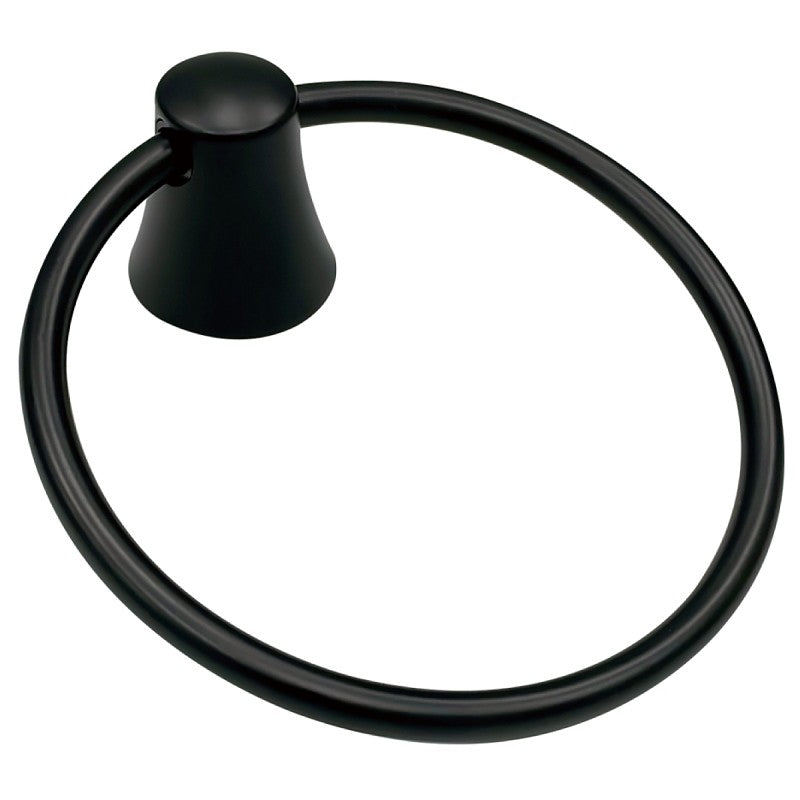 Boston Harbor 8760 Towel Ring, 6 in Dia Ring, Zinc/Aluminum, Matte Black, Wall Mounting