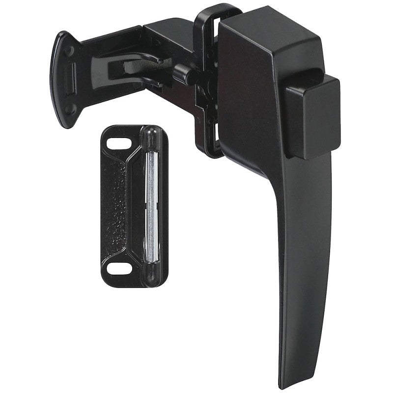 National Hardware V1326 Series N178-392 Pushbutton Latch, Black, 1-3/4 in Hole Spacing, Zinc, 5/8 to 2 in Thick Door