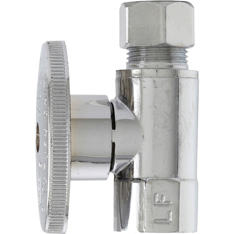 Plumb Pak PP52PCLF Shut-Off Valve, 3/8 x 3/8 in Connection, FIP x Compression