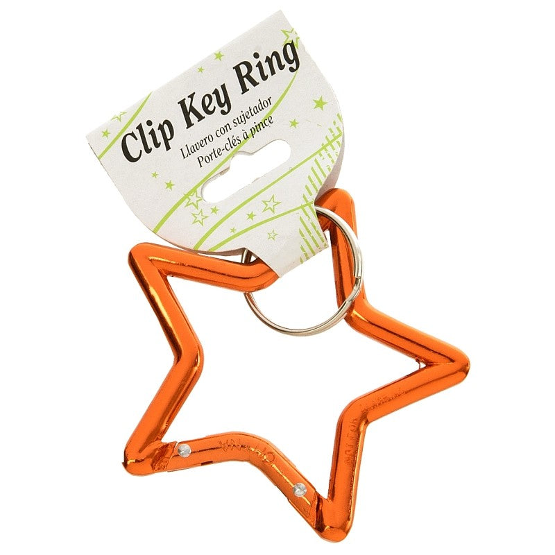 Hy-Ko KH495 Key Ring, Star, Carabiner Ring (Pack of 5)