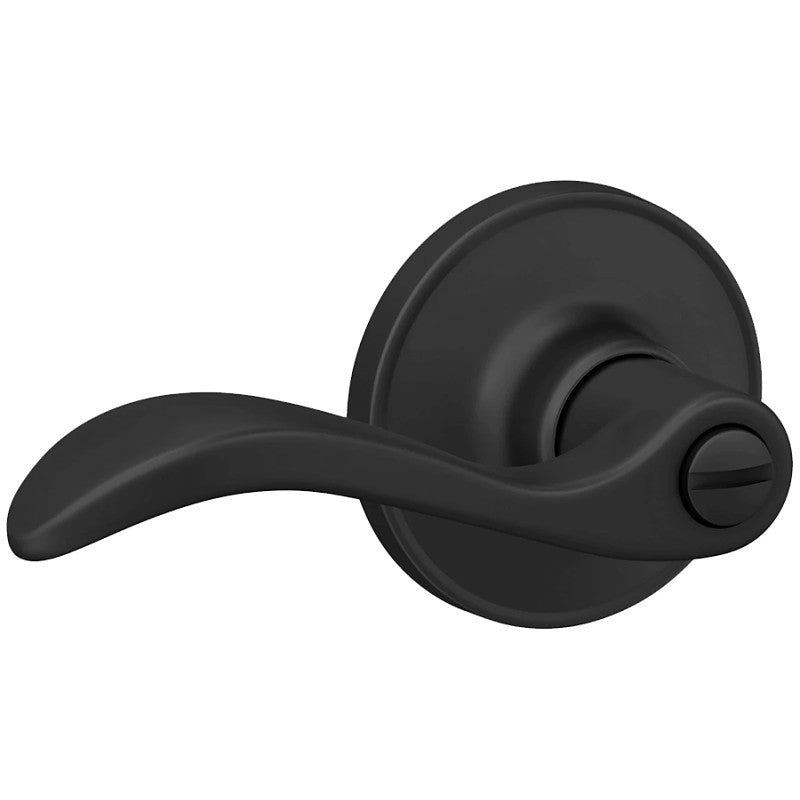 Schlage J Series J40 SEV 622 Privacy Lever, Mechanical Lock, Matte Black, Metal, Residential, 3 Grade, 1/BX