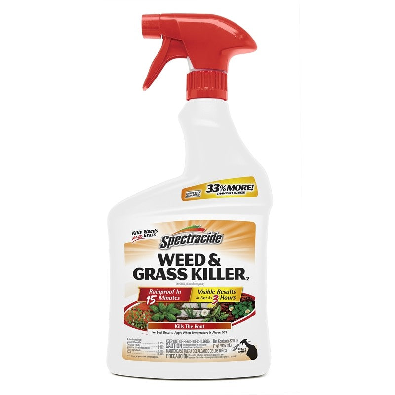 Spectracide HG-96428 Weed and Grass Killer, Liquid, Amber, 32 oz Bottle