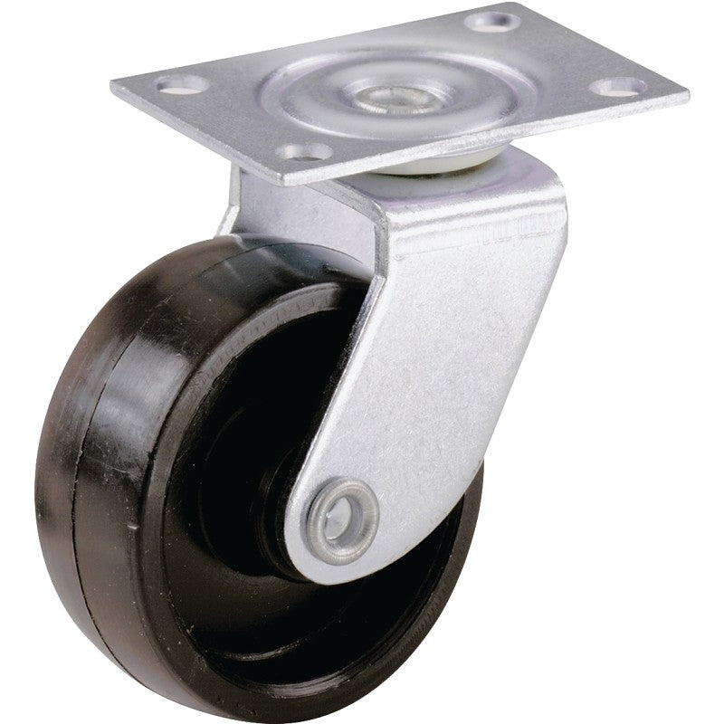 Shepherd Hardware 9556 Swivel Caster, 1-1/4 x 1-3/4 in Plate, 1.3 in L x 4.6 in W x 6.6 in H Dimensions, Plastic Wheel
