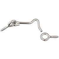 Hook and Eye 2 Inch Zinc Plated Steel 3 Pack