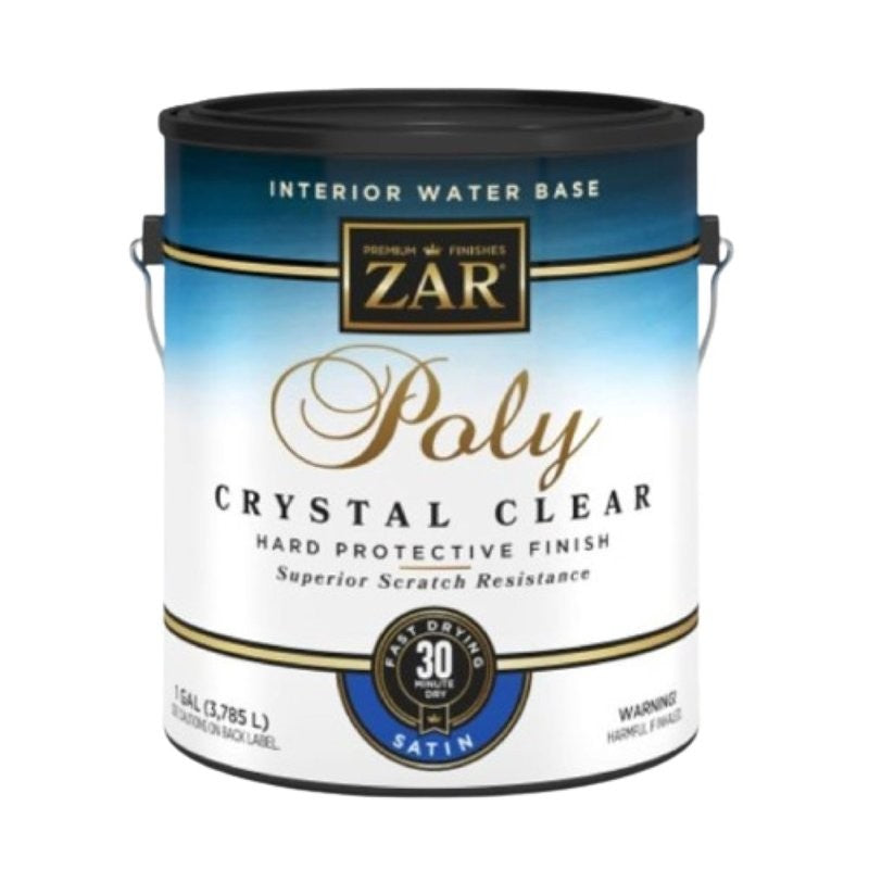 Aqua ZAR 32513 Polyurethane, Liquid, Crystal Clear, 1 gal, Can (Pack of 2)