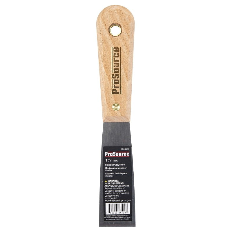 ProSource 01520R Putty Knife with Rivet, 1-1/4 in W HCS Blade