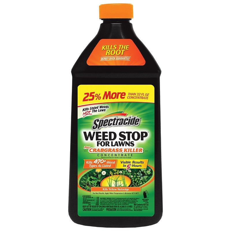 Spectracide HG-96624 Concentrated Weed Killer, Liquid, Brown, Spray Application, 40 oz Container