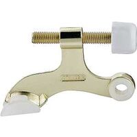 Contoured Hinge Pin Door Stop Bright Brass