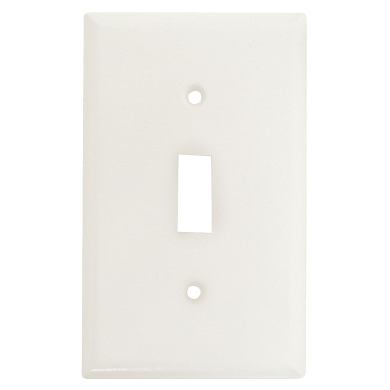 WALL PLATE TOGGLE 1GANG WHITE (Pack of 25)