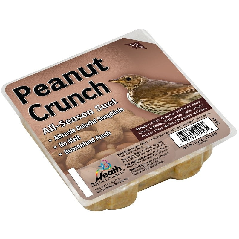 Heath DD-18 Suet Cake, All-Season, Peanut Crunch, 11 oz (Pack of 12)