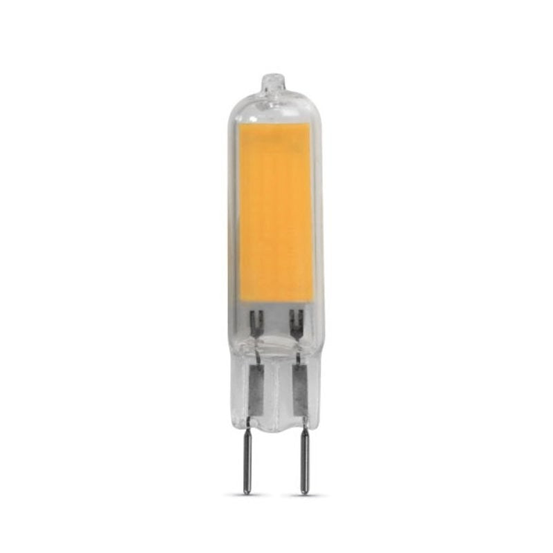 Feit Electric BP35G8.6/830/LED LED Bulb, Specialty, T4 Lamp, 35 W Equivalent, G8.6 Lamp Base, Dimmable, Clear