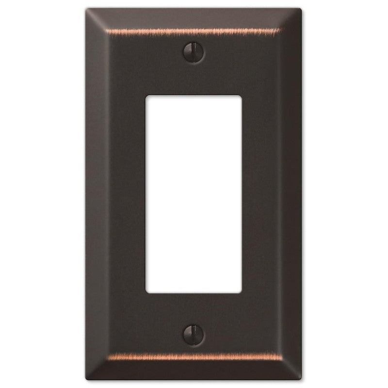 AmerTac Century 163RDB Switch Wallplate, 4-15/16 in L, 2-7/8 in W, 1 -Gang, Stamped Steel, Aged Bronze (Pack of 6)