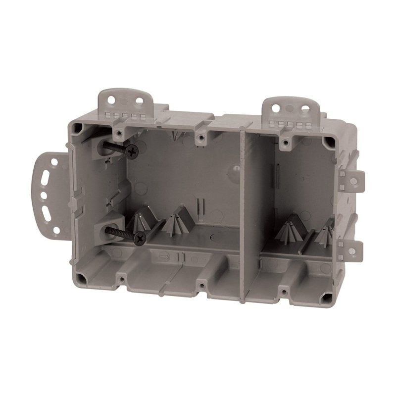 Romex MSBMMT3G Multi-Mount Box, 3-Gang, 1/2 in Knockout, Polycarbonate