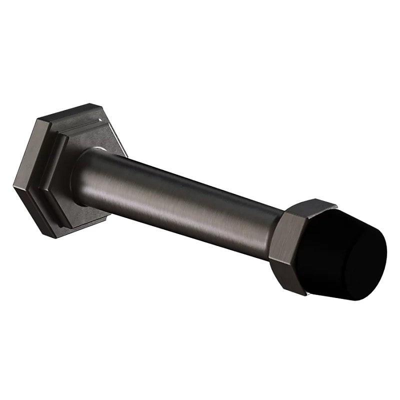 National Hardware Powell N830-531 Door Stop, 31/32 in Dia Base, 3 in Projection, Zinc, Satin Nickel