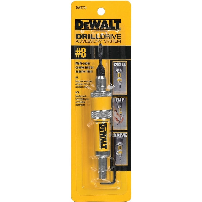 DEWALT DW2701 Series Drill/Drive Set, Includes: Drill Driver Holder, #8 Drill Driver Bit with Countersink, Steel