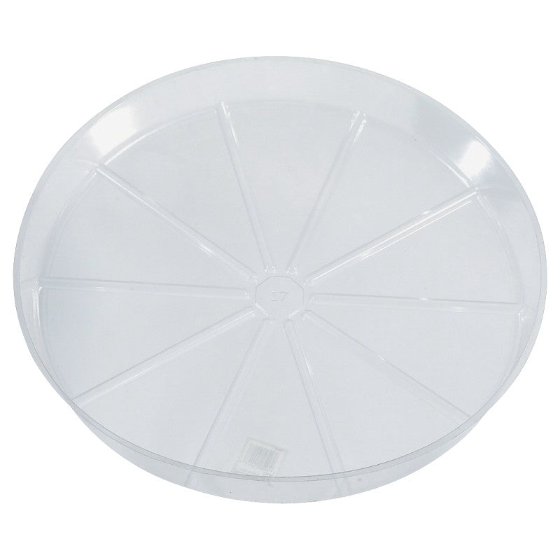 Gardener's Blue Ribbon VS21 Waterproof Plant Saucer, 21 in Dia, Vinyl, Clear (Pack of 10)