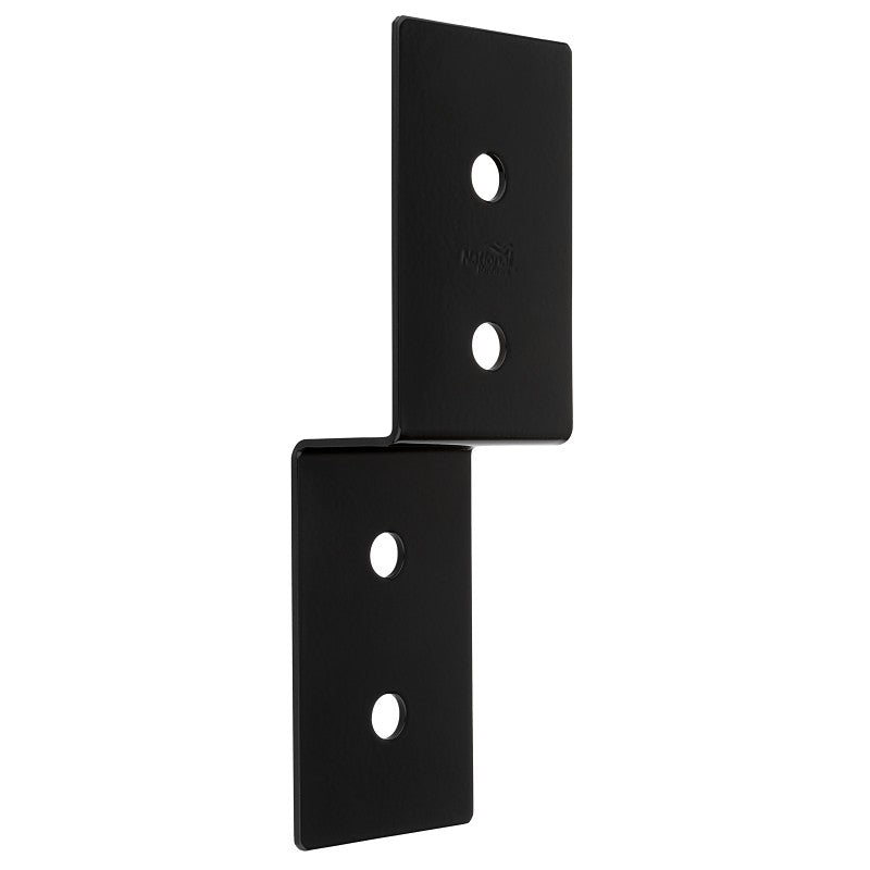National Hardware Indio 1219BC Series N800-218 Joist Tie, 9-3/4 in L, 3 in W, Steel, Storm Shine/Powder-Coated, Black