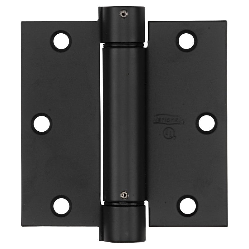 National Hardware N350-769 Spring Hinge, 3-1/2 in L x 3-1/2 in W Dimensions, Steel, Oil-Rubbed Bronze, 30 lb