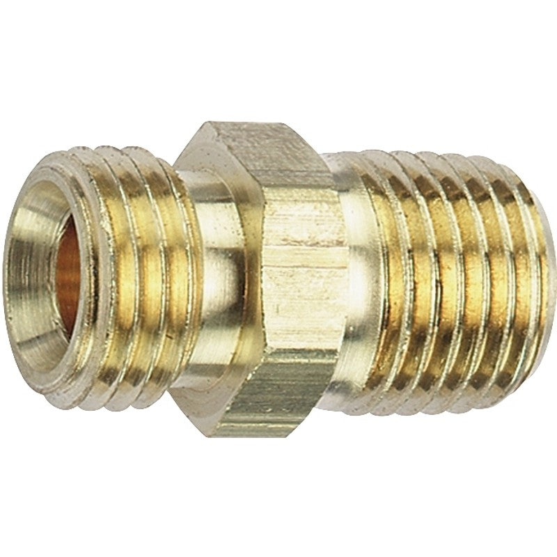 Tru-Flate 21-595 Hose Adapter, 1/4 in, MNPT x MNPS, Brass