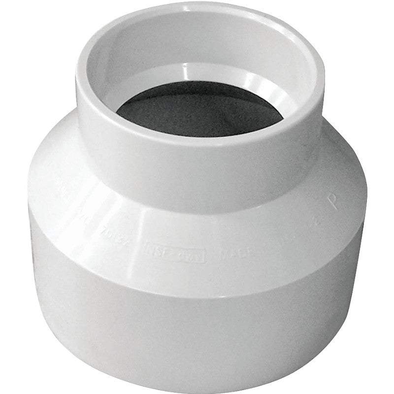 IPEX 193024 Reducing Coupling, 3 x 2 in, Hub, PVC, White, SCH 40 Schedule