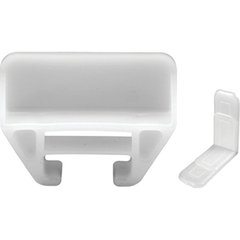Prime-Line R 7221 Drawer Track Guides and Glides, Plastic/Polyethylene, White (Pack of 6)