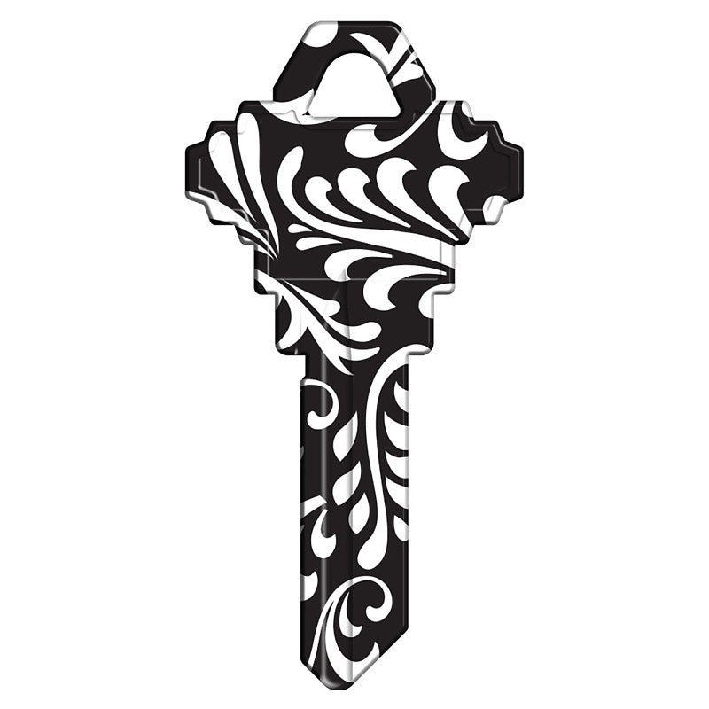 Hy-Ko 16005SC1-41 Key Blank, Black and White Swirl, For: Schlage SC1 Keyways, SC1-41 Key Number (Pack of 5)