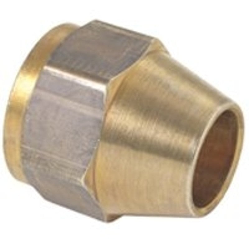 BrassCraft F0-6 Tube Nut, 3/8 in, Brass, 3/8 in OD (Pack of 10)