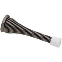 Heavy Duty Spring Door Stops 3 Inch Pewter 2 Pack
