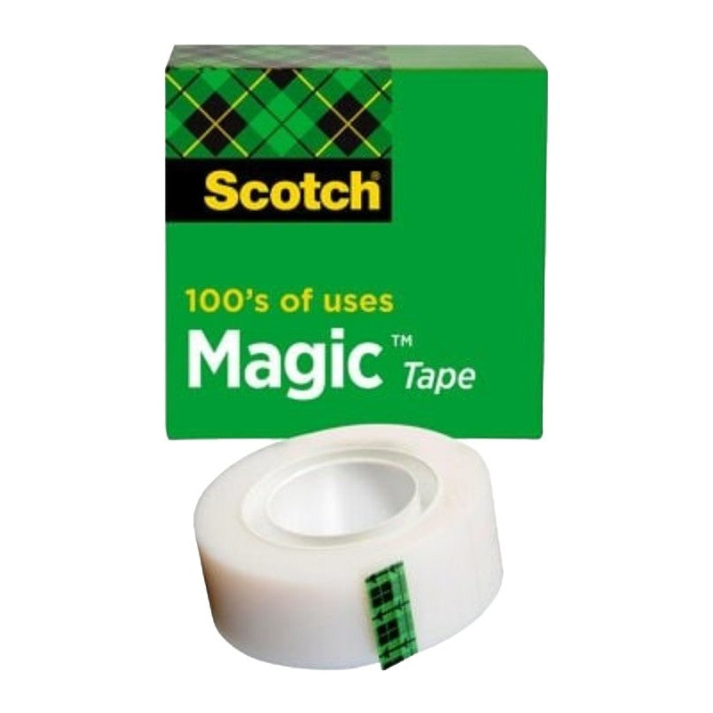Scotch Magic 810 Office Tape, 1296 in L, 3/4 in W, Acetate Backing