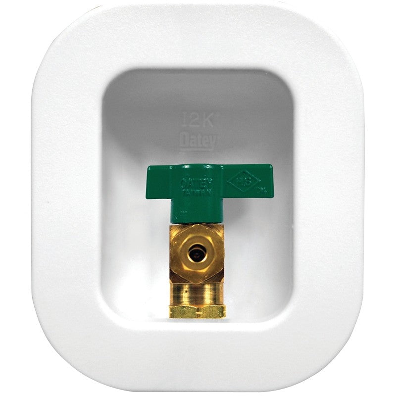 Oatey 39130 Ice Maker Outlet Box, 4 in H x 3-1/4 in W x 2-1/2 in D Dimensions, Polystyrene