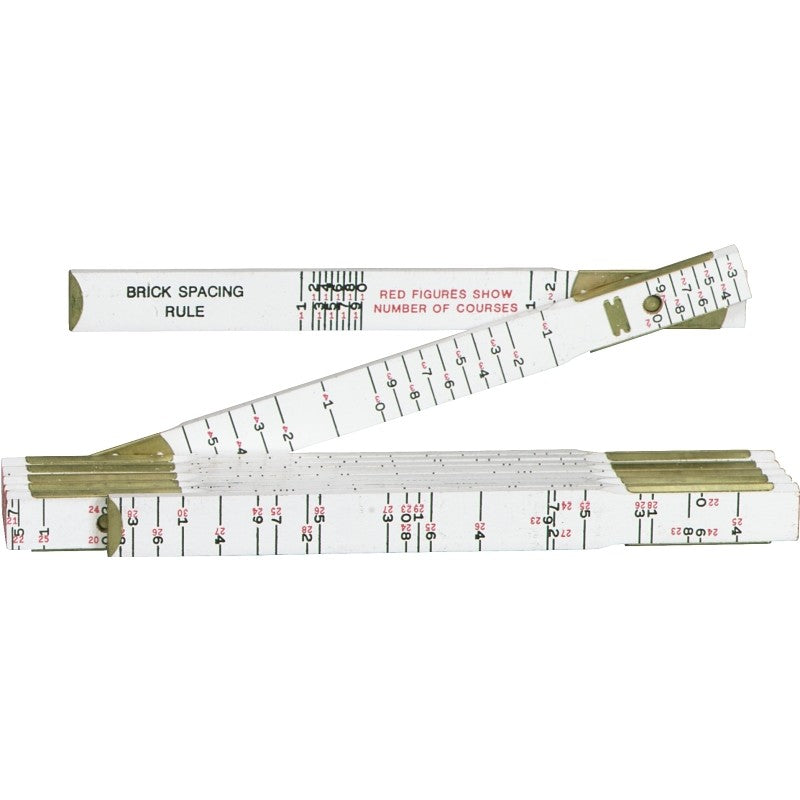 Crescent Lufkin Red End Series T636N Rule, 1/16 in Graduation, White, Wood
