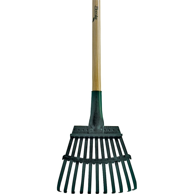 Flexrake 3W Shrub Rake, 11 -Tine, Wood Handle, 48 in L Handle