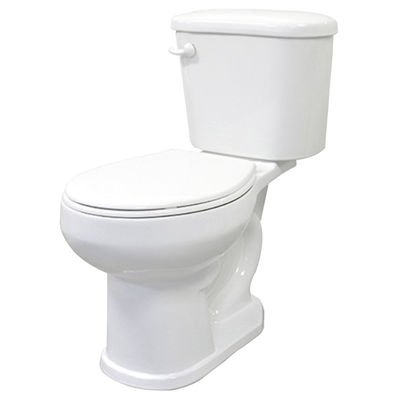 Cato J0052011120 Toilet, Round Bowl, 1.28 gpf Flush, 16 in H Rim, White, 12 in Rough-In