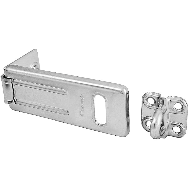 Master Lock 703D Hasp, 3-1/2 in L, 1-1/4 in W, Steel, Zinc, 11/32 in Dia Shackle