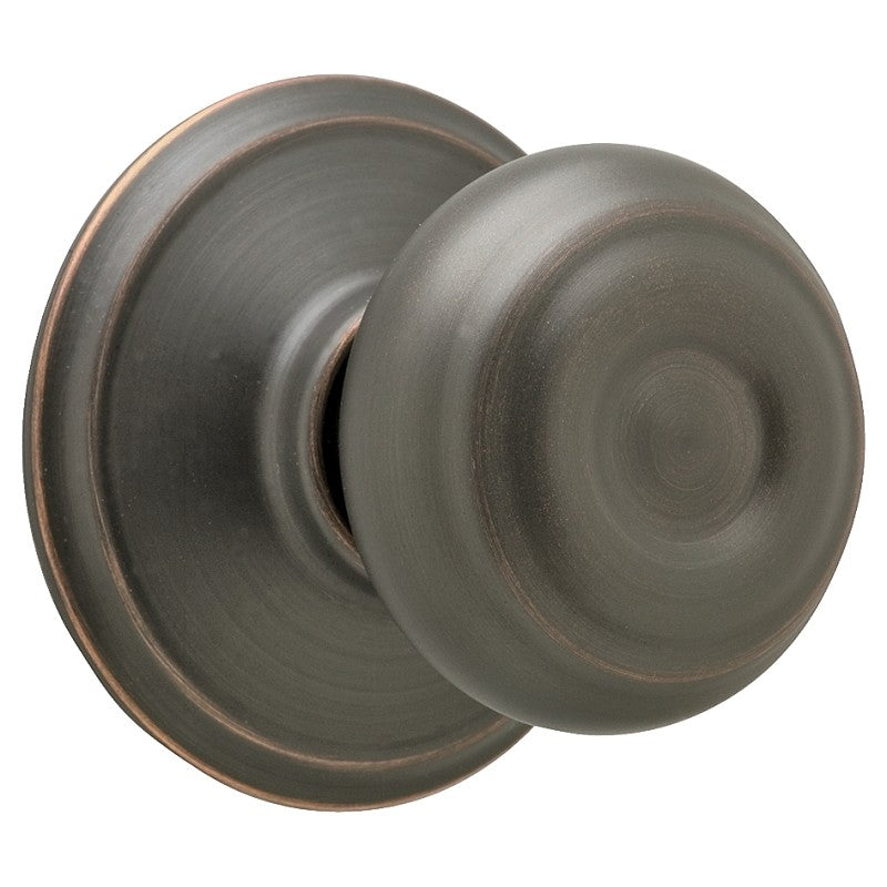 Schlage F Series F10VGEO716 Passage Knob, Georgian, Round, 2-3/4 in Dimensions, Metal, Aged Bronze, Reversible Hand