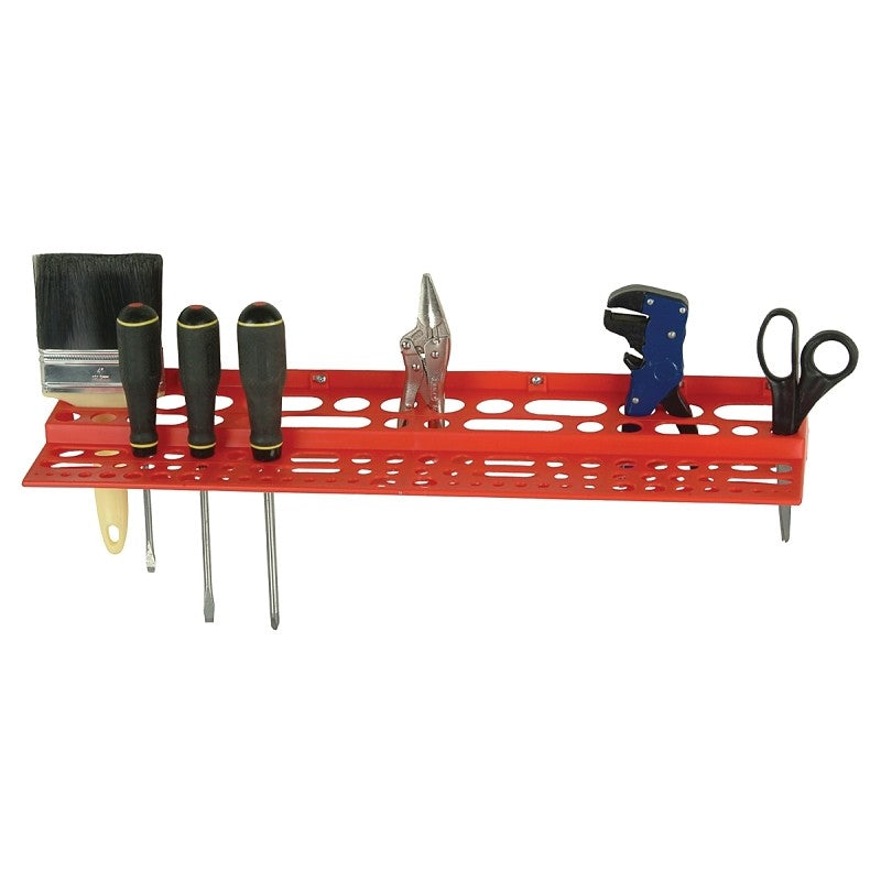 Quantum Storage Systems RTR-96 Tool Rack, 96-Tool Holder, 2-3/4 in W, 6 in H, 24 in L, Polypropylene