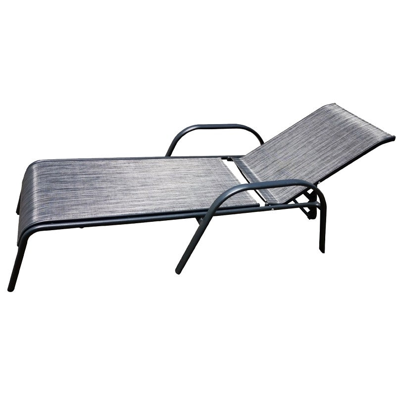 Seasonal Trends 50667 Chaise Lounge, 25.59 in W, 37.4 in H, Grey Textiline Seat, Steel Powder Coated Frame