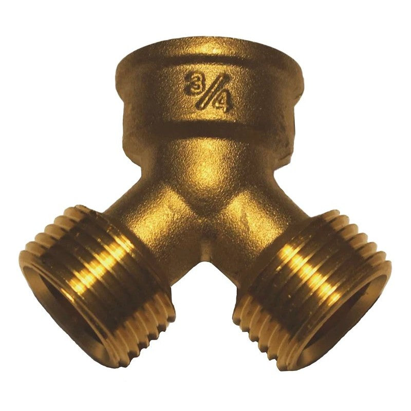 Freeze Miser 2499 Y Connector without Shut-Off, 3/4 in, NPT, 300 psi Pressure, Brass