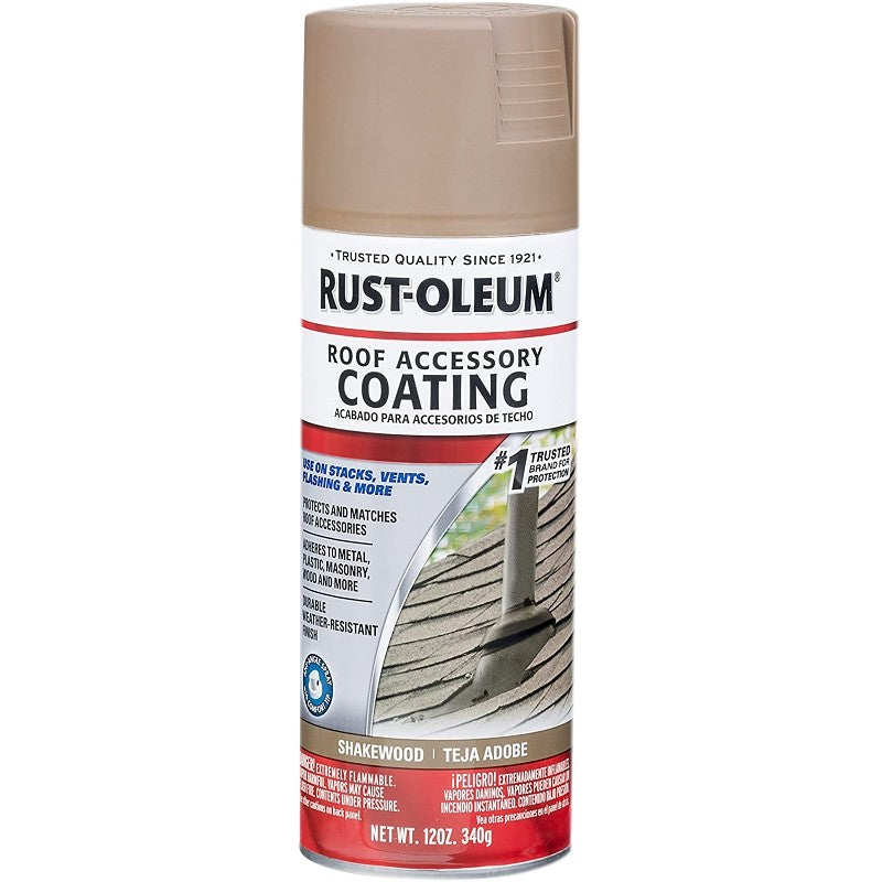 Rust-Oleum 285225 Rust Preventative Spray Paint, Shakewood, 12 oz, Can