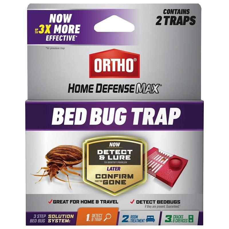 Ortho 465705 Bed Bug Trap, Liquid, Characteristic, Black/Dark Brown, 2/PK